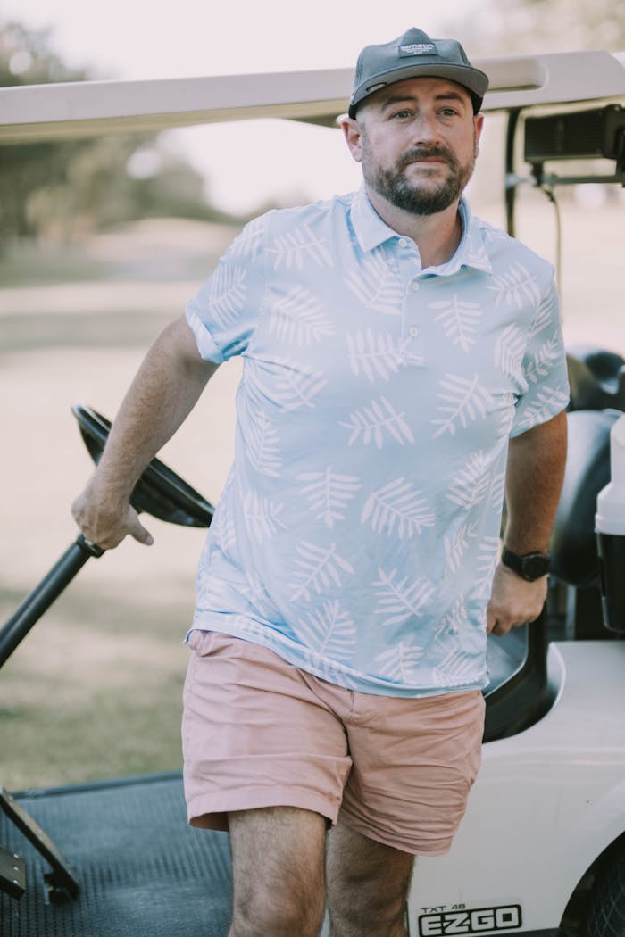 Ted playing a game of golf